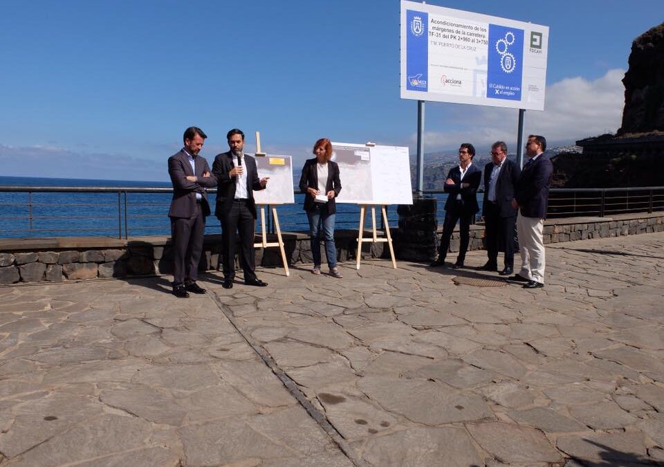 Cabildo y Ayuntamiento acometerán la mejora del peatonal costero que une el Puerto de la Cruz con La Orotava