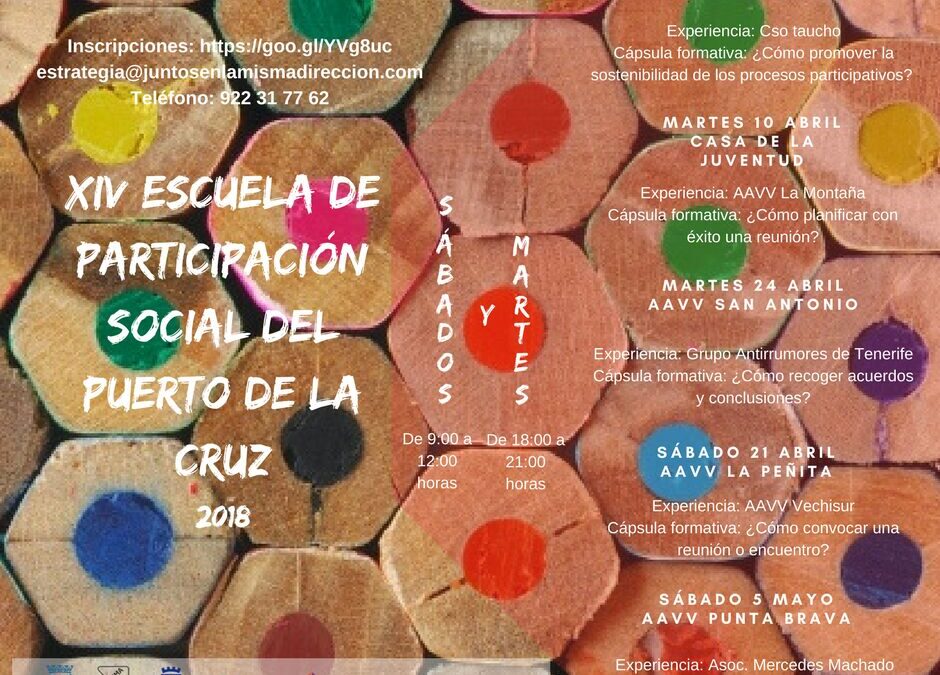 El Puerto de la Cruz acoge por primera vez la Escuela de Participación Social