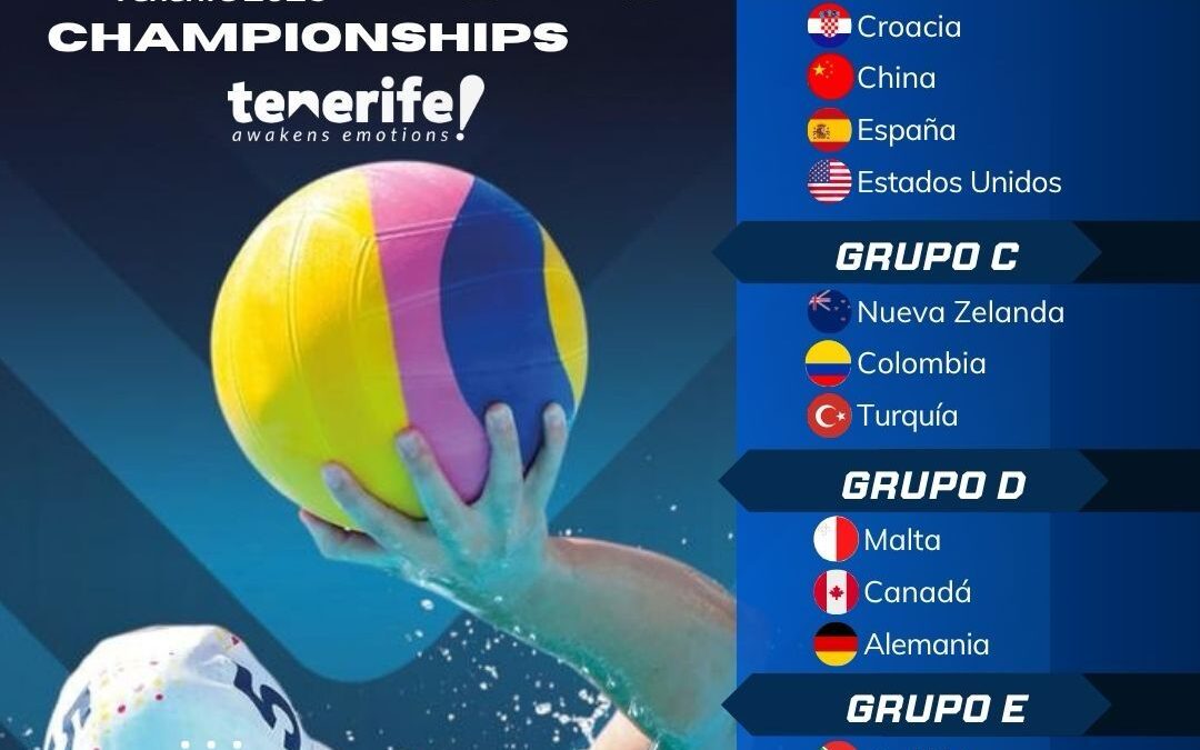 Publicados los horarios oficiales del Campeonato del Mundo U18 Femenino de waterpolo en Puerto de la Cruz