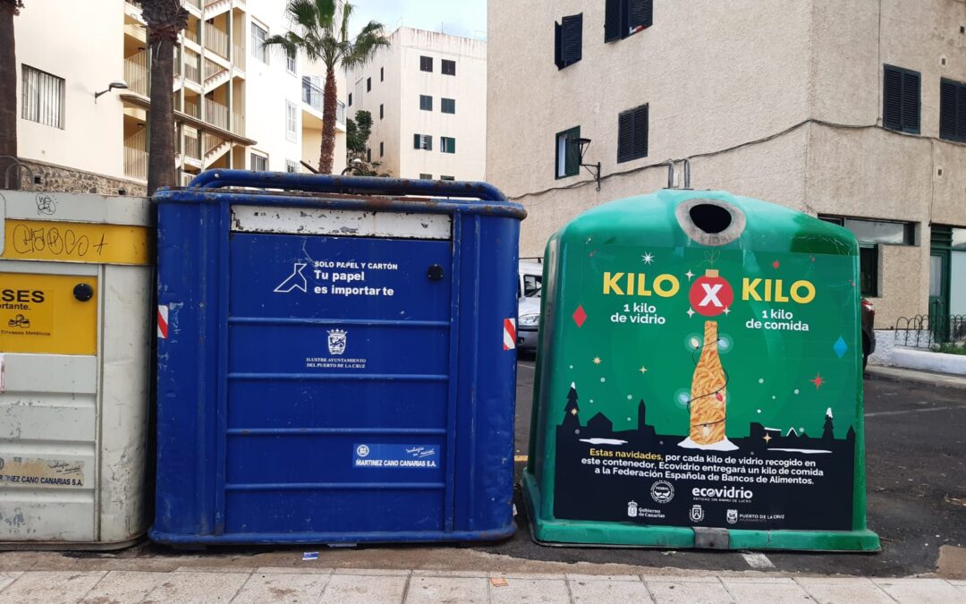 Puerto de la Cruz y Ecovidrio reta a la ciudadanía a intercambiar kilos de envases de vidrio por kilos de alimentos para los Bancos de Alimentos