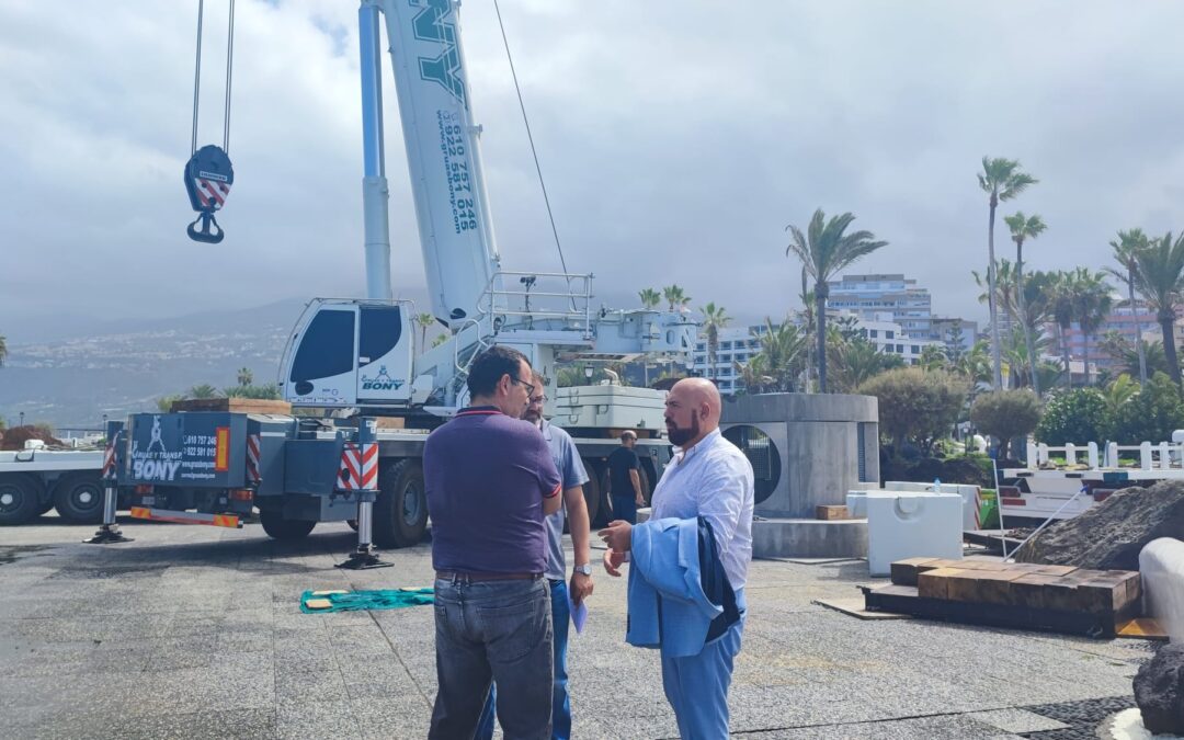 Llegan al Complejo Turístico Costa Martiánez los materiales especialmente diseñados y fabricados para la mejora de todo el sistema de llenado de las piscinas