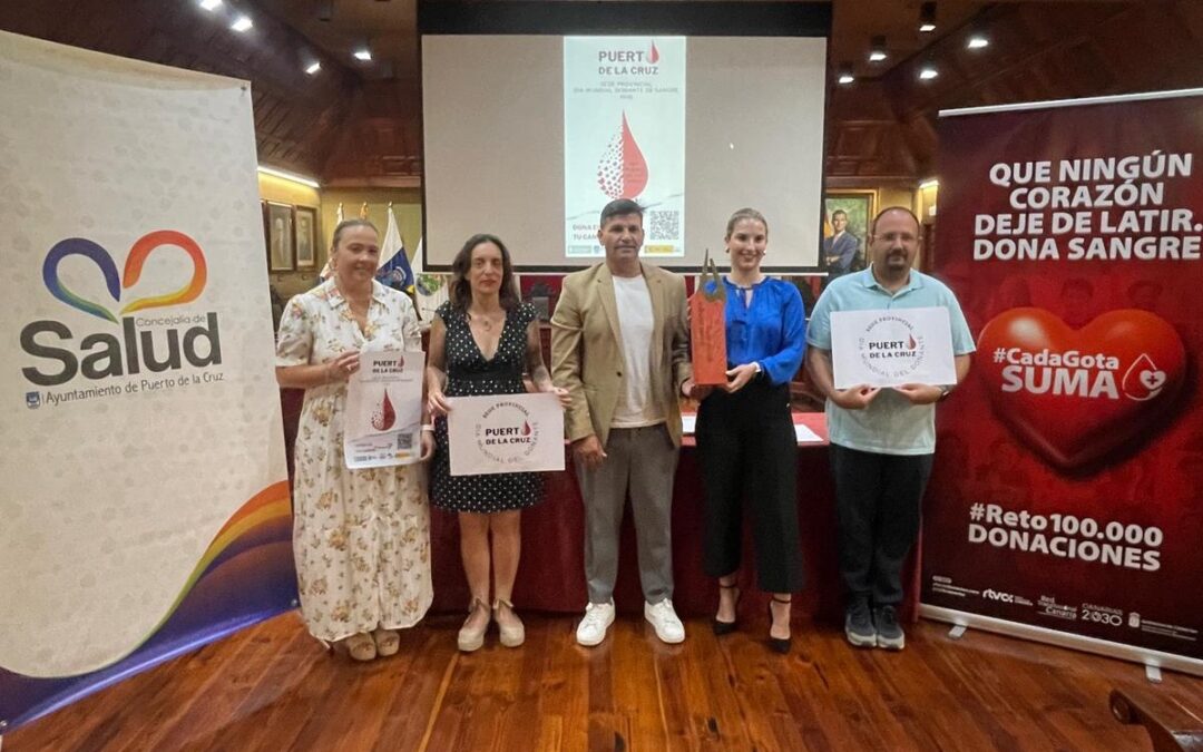 Puerto de la Cruz presenta su campaña como ciudad sede del Día Mundial del Donante de Sangre 2025 en la provincia