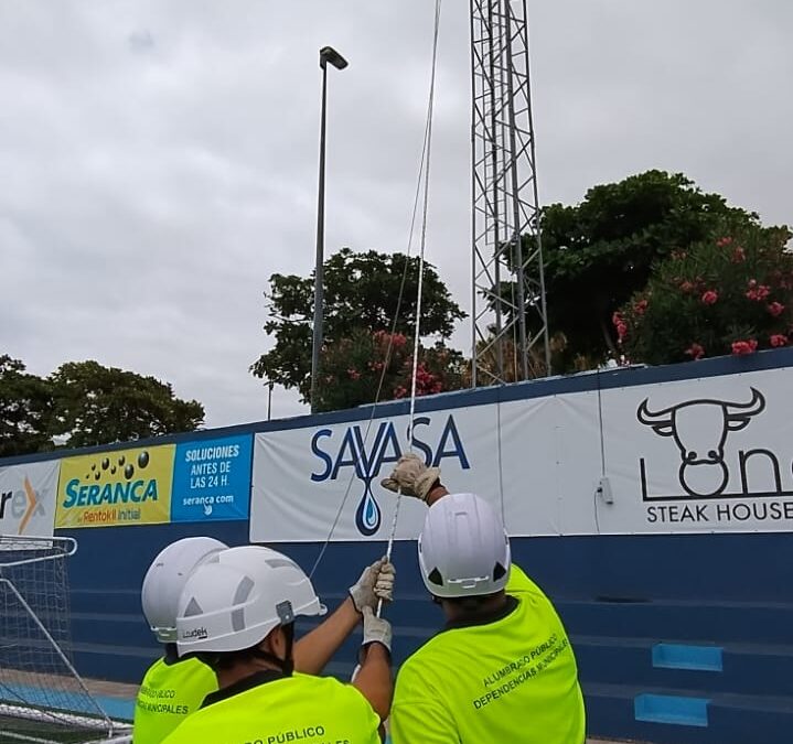Más ahorro y eficiencia energética en la nueva iluminación del campo de El Peñón