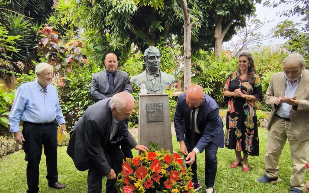 Ofrenda cargada de efemérides y emociones en torno a la figura de Von Humboldt en el Sitio Litre