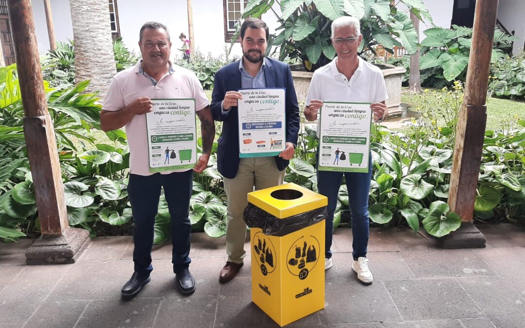 Puerto de la Cruz lanza la campaña «Una ciudad limpia empieza contigo» para fomentar la concienciación ciudadana sobre la recogida de cartón y basuras