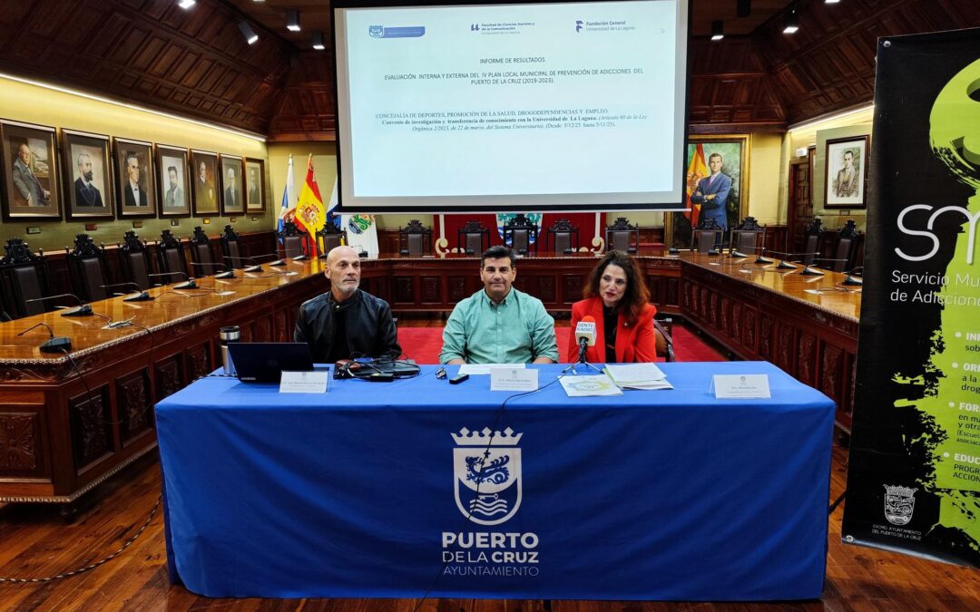 Puerto de la Cruz presenta la evaluación del Plan Municipal de Prevención de Adicciones 2019-2023