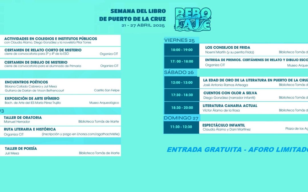 Puerto de la Cruz a las puertas de la Semana del Libro: “Rebolaje Literario”