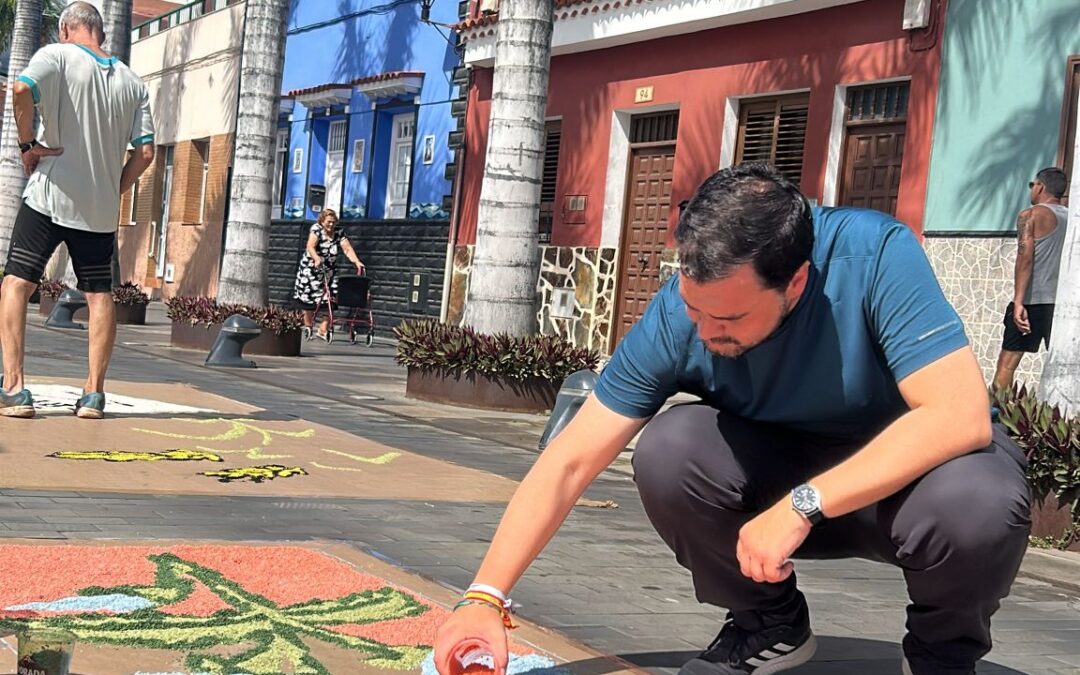 Puerto de la Cruz se viste de color en la celebración del Corpus Christi