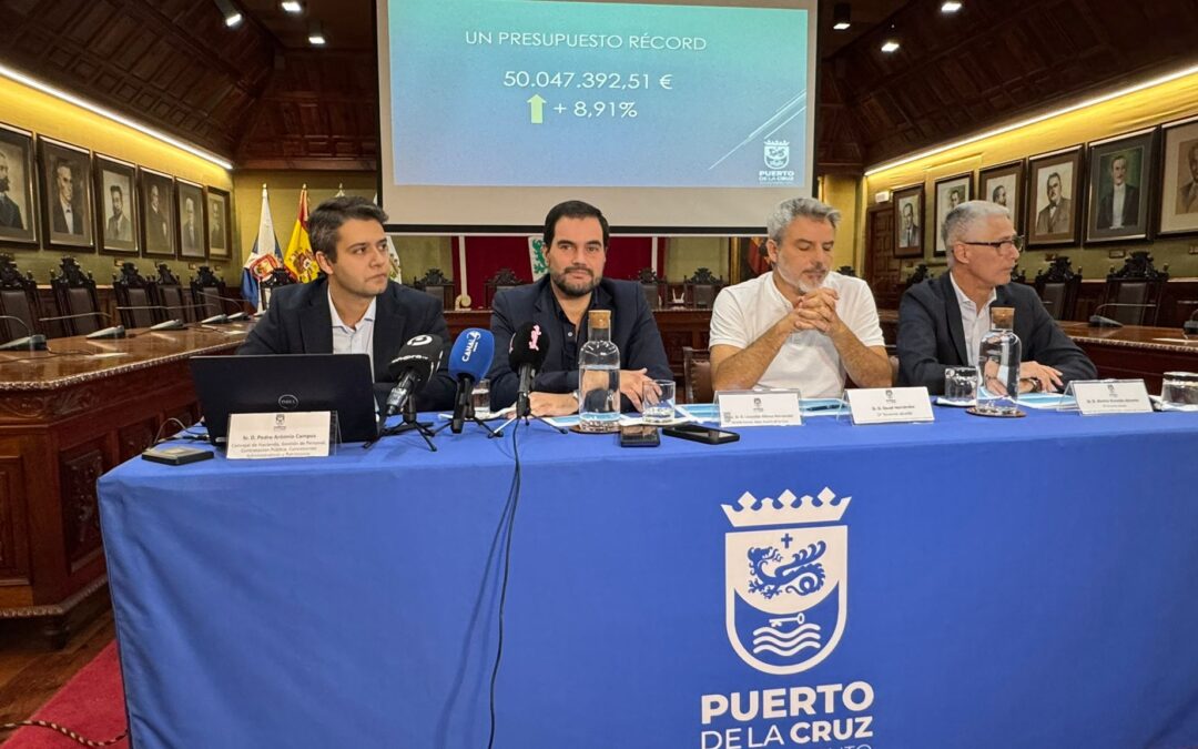 El Ayuntamiento de Puerto de la Cruz presenta unos presupuestos 2026 históricos, con el mayor esfuerzo social jamás realizado y una transformación profunda de los servicios públicos